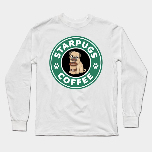 Starpugs Coffee Logo Long Sleeve T-Shirt by FUNNYTIMES